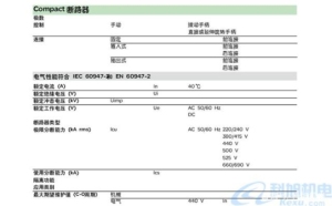 施耐德塑壳断路器型号规格表【详】