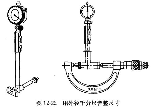 用外径千分尺调整尺寸