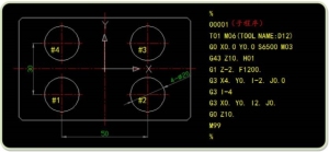 数控加工中心G52代码的用法