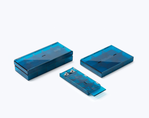 雙開中心孔透明刀片盒